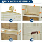 Tiroirs de rangement à 5 niveaux avec roulettes verrouillables, boîtes de rangement avec couvercles, organisateurs de placard et tiroirs de rangement en plastique pour bureau, chambre à coucher