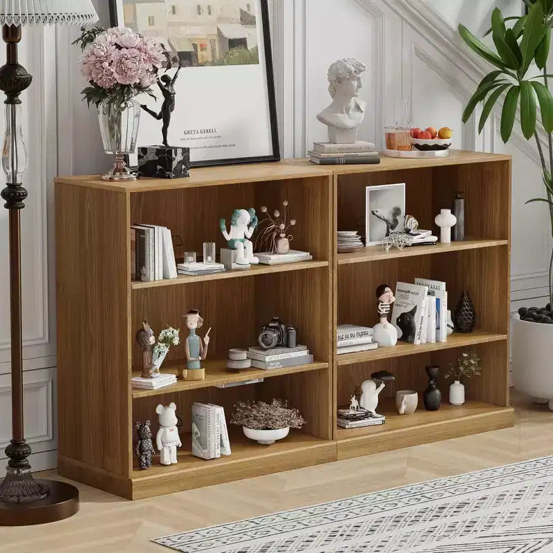 PexFix 36x31x16 Étagère de rangement sans porte en bois Meuble de rangement bibliothèque et bureau pour cuisine, chambre, entrée, salon, salle à manger Naturel
