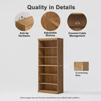 PexFix 36x31x16 Étagère de rangement sans porte en bois Meuble de rangement bibliothèque et bureau pour cuisine, chambre, entrée, salon, salle à manger Naturel