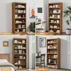 PexFix 36x31x16 Étagère de rangement sans porte en bois Meuble de rangement bibliothèque et bureau pour cuisine, chambre, entrée, salon, salle à manger Naturel