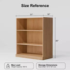 PexFix 36x31x16 Étagère de rangement sans porte en bois Meuble de rangement bibliothèque et bureau pour cuisine, chambre, entrée, salon, salle à manger Naturel