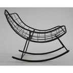 Fauteuil à bascule Papasan surdimensionné avec ottoman et coussin en peluche moelleux, chaise longue avec repose-pieds et cadre en métal robuste, Rocker Egg pour salon