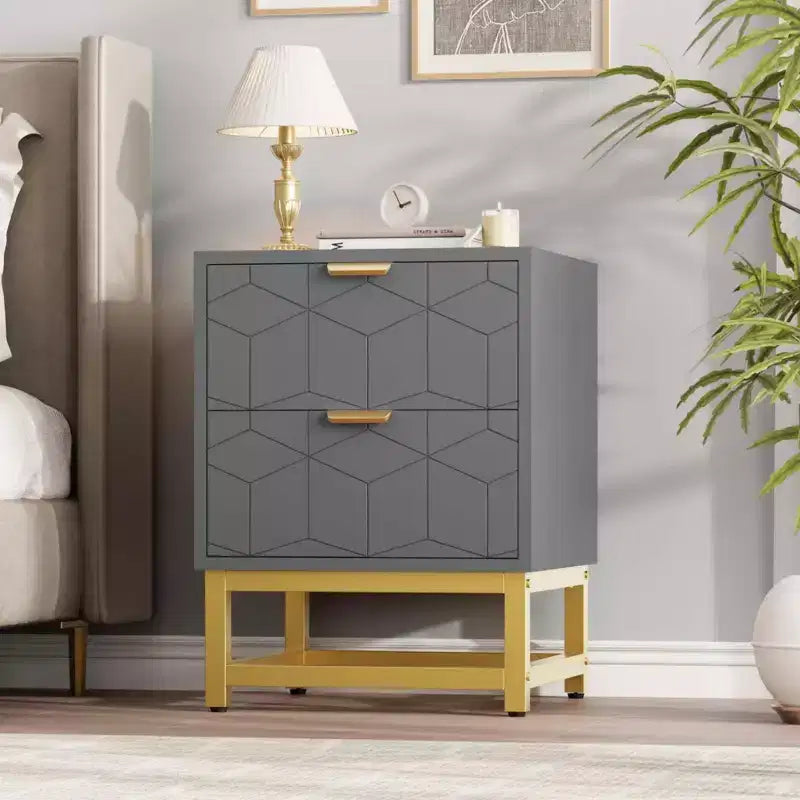 Commode à 2 tiroirs, petite commode, commode de chambre à coucher, salon,