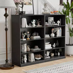 PexFix Armoire de rangement sans porte en bois 49x31x16, bibliothèque et armoire de bureau pour cuisine, chambre à coucher, entrée, salon, salle à manger, noir