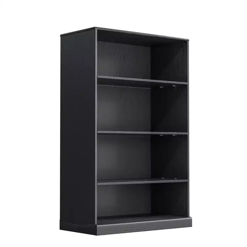 PexFix Armoire de rangement sans porte en bois 49x31x16, bibliothèque et armoire de bureau pour cuisine, chambre à coucher, entrée, salon, salle à manger, noir