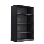 PexFix Armoire de rangement sans porte en bois 49x31x16, bibliothèque et armoire de bureau pour cuisine, chambre à coucher, entrée, salon, salle à manger, noir