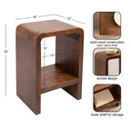 Table d'appoint Kate and Laurel Reddy Radius Arch, 16x12x24, Noyer Brun