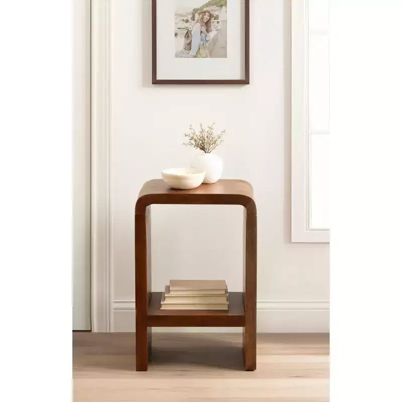 Table d'appoint Kate and Laurel Reddy Radius Arch, 16x12x24, Noyer Brun