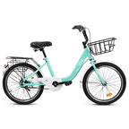 Vélo Okak 20 pouces pour enfant avec cadre en acier léger, vélos cruiser pour enfants avec frein à rétropédalage et frein en V, mini-vélo avec protège-chaîne et porte-bagages arrière