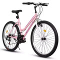 Okak 24/26IN Mountain Bike with Carbon Steel Frame, Adult Bike with 21-Speed System and Dual V-Brake, Kids Dirt Bike for Adult and Teens