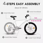 Vélo enfant Okak 20" avec 7 vitesses et cadre en acier, vélo enfant avec double freins à disque et pneus de 1,75", vélos cruiser pour garçons et filles