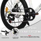 Vélo enfant Okak 20" avec 7 vitesses et cadre en acier, vélo enfant avec double freins à disque et pneus de 1,75", vélos cruiser pour garçons et filles