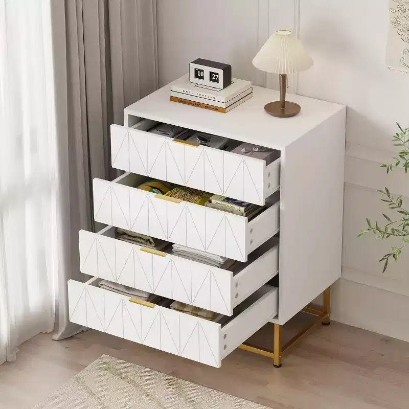 Meuble TV, table de chevet, table d'appoint, commode de rangement moderne avec poignées métalliques, armoire de rangement pour chambre à coucher, salon.