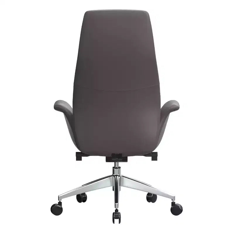 Chaise de bureau ergonomique HomeStock, hauteur fixe 94 cm, revêtement en similicuir noir, avec support lombaire