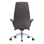 Chaise de bureau ergonomique HomeStock, hauteur fixe 94 cm, revêtement en similicuir noir, avec support lombaire