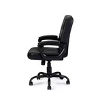 Chaise de bureau ergonomique HomeStock, réglable en hauteur, avec assise en similicuir doré et pivotante, 116,84 cm de hauteur