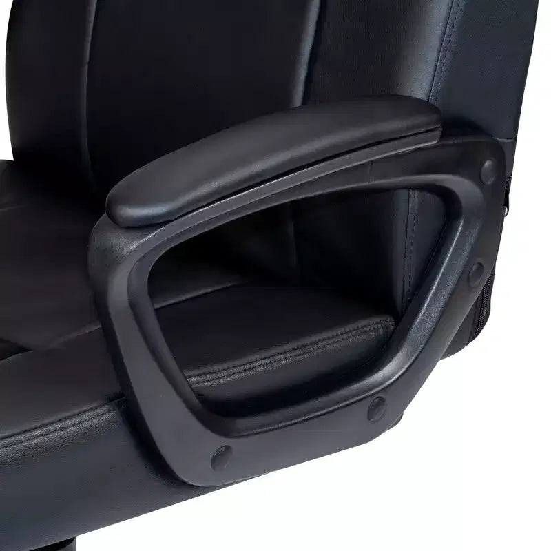 Chaise de bureau ergonomique HomeStock, réglable en hauteur, avec assise en similicuir doré et pivotante, 116,84 cm de hauteur