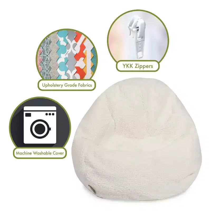 Grand pouf Majestic Home Goods, couleur unie