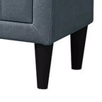 Table de chevet Royal Hampton, 2 tiroirs, 56 cm, lin brossé gris ardoise