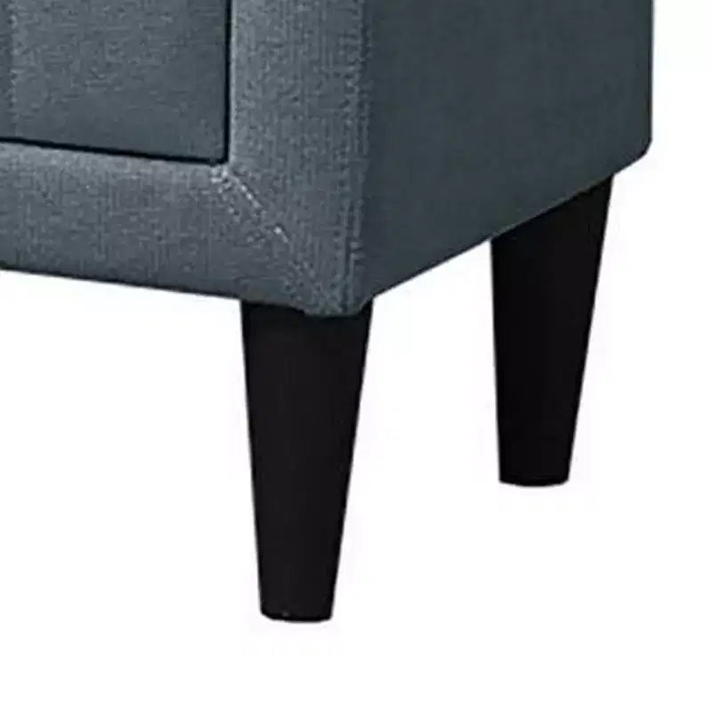 Table de chevet Royal Hampton, 2 tiroirs, 56 cm, lin brossé gris ardoise