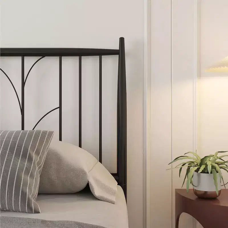 COZONY Cadre de lit plateforme en métal avec tête de lit, sommier tapissier non requis avec rangement sous le lit