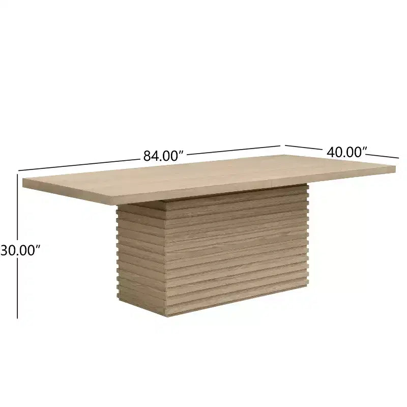 Table de salle à manger rectangulaire 6 places en bois 84 Christopher Knight Home Bianchi