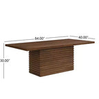 Table de salle à manger rectangulaire 6 places en bois 84 Christopher Knight Home Bianchi