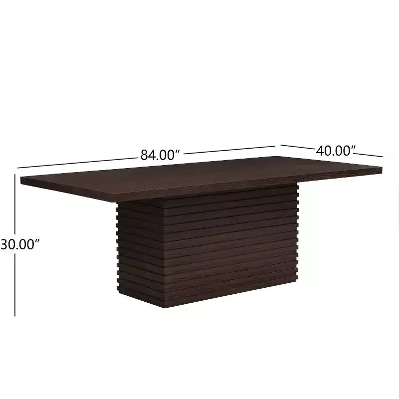 Table de salle à manger rectangulaire 6 places en bois 84 Christopher Knight Home Bianchi