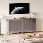 31,5" Buffet cannelé moderne avec 2 portes - Bahut du milieu du siècle, meuble de bar et console pour cuisine, salle à manger, entrée