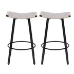 Okak 26Ensemble de 2 tabourets de bar pivotants modernes, tabourets de bar rembourrés hauteur comptoir avec dossier, chaises de bar pour îlot de cuisine