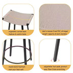 Okak 26Ensemble de 2 tabourets de bar pivotants modernes, tabourets de bar rembourrés hauteur comptoir avec dossier, chaises de bar pour îlot de cuisine