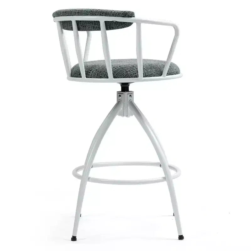 Okak 26Ensemble de 2 tabourets de bar pivotants modernes, tabourets de bar rembourrés hauteur comptoir avec dossier, chaises de bar pour îlot de cuisine