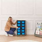 Meuble de rangement mobile ECR4Kids 10 casiers et 10 bacs à façade ouverte, 5x2, Mobilier pour enfants