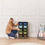 Meuble de rangement mobile ECR4Kids 10 casiers et 10 bacs à façade ouverte, 5x2, Mobilier pour enfants