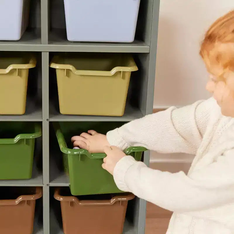 Meuble de rangement mobile ECR4Kids 10 casiers et 10 bacs à façade ouverte, 5x2, Mobilier pour enfants