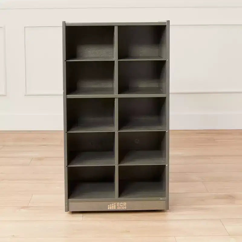 Meuble de rangement mobile ECR4Kids 10 casiers et 10 bacs à façade ouverte, 5x2, Mobilier pour enfants