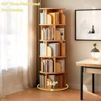 Étagère rotative à 5 niveaux, bibliothèque tournante à 360° pour la présentation, tour de bibliothèque rotative peu encombrante pour chambre, salon, bureau