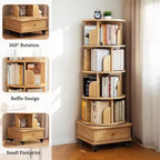 Étagère rotative à 5 niveaux, bibliothèque tournante à 360° pour la présentation, tour de bibliothèque rotative peu encombrante pour chambre, salon, bureau