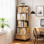 Étagère rotative à 5 niveaux, bibliothèque tournante à 360° pour la présentation, tour de bibliothèque rotative peu encombrante pour chambre, salon, bureau