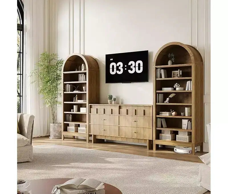 Meuble de rangement à chaussures arqué de 180 cm de haut pour entrée, organisateur de chaussures en bois à 7 niveaux avec étagères réglables, meuble d'exposition moderne pour couloir et chambre à coucher