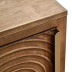 Table d'appoint eHemco Geometric Ripple avec rangement, style rétro moderne, 41,9 x 35,6 x 78,7 cm, mobilier de salon intérieur, finition naturelle