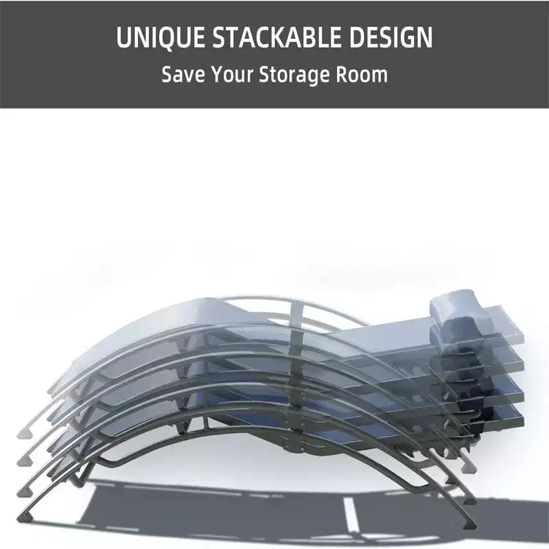 Chaises longues de piscine, transats d'extérieur réglables en aluminium, utilisation toutes saisons pour terrasses, pelouses, bords de piscine, jardins (Bleu, 2 chaises longues + 1 table)
