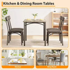 Lot de 4 chaises de salle à manger style industriel - Chaises ergonomiques épaissies pour coin-repas, meubles d'appartement avec cadre en bois