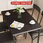 Lot de 4 chaises de salle à manger style industriel - Chaises ergonomiques épaissies pour coin-repas, meubles d'appartement avec cadre en bois