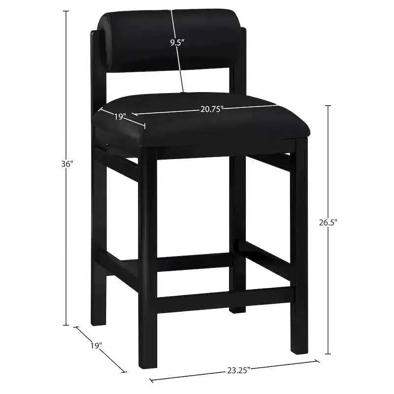 Tabouret de comptoir rembourré en similicuir Meridian Furniture, Roundhill
