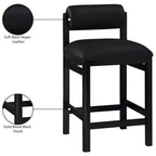 Tabouret de comptoir rembourré en similicuir Meridian Furniture, Roundhill
