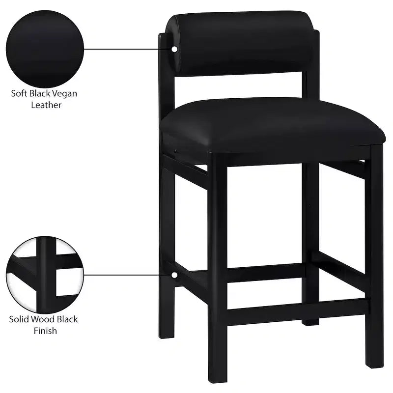 Tabouret de comptoir rembourré en similicuir Meridian Furniture, Roundhill