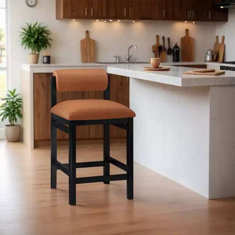 Tabouret de comptoir rembourré en similicuir Meridian Furniture, Roundhill