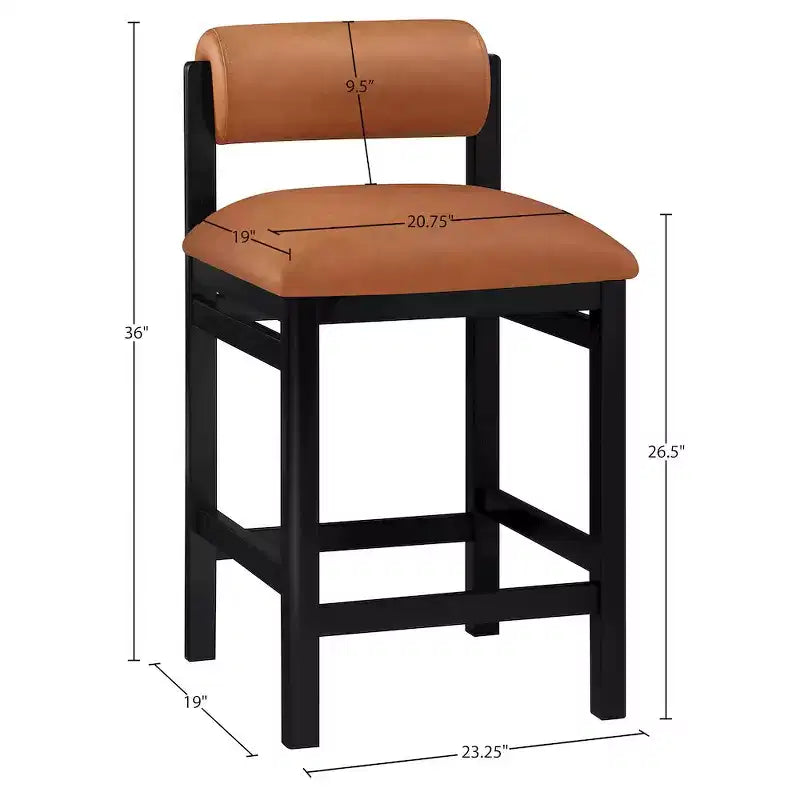Tabouret de comptoir rembourré en similicuir Meridian Furniture, Roundhill