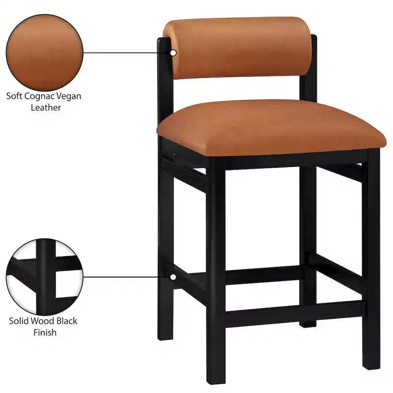 Tabouret de comptoir rembourré en similicuir Meridian Furniture, Roundhill